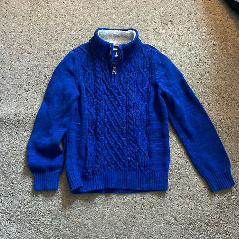 Boys LandsEnd sweater blue small size 8
